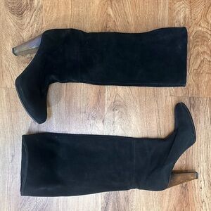 Joie Knee High Slouchy Suede Boot Black 38 7.5